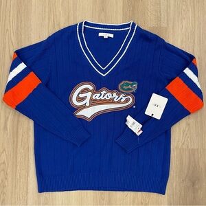 NWT University of Florida V-Neck Ribbed Sweater